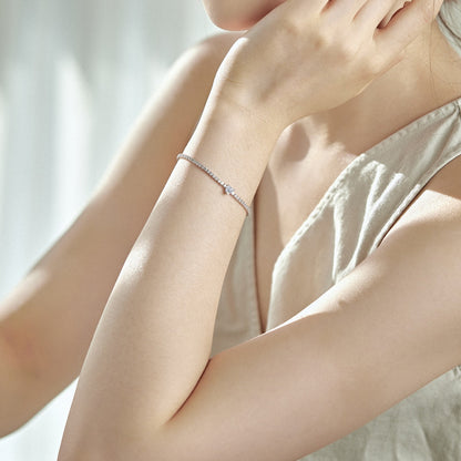 [baslovejewels]0.5 Carat Elegant Romantic Heart Shape Lover Bracelet