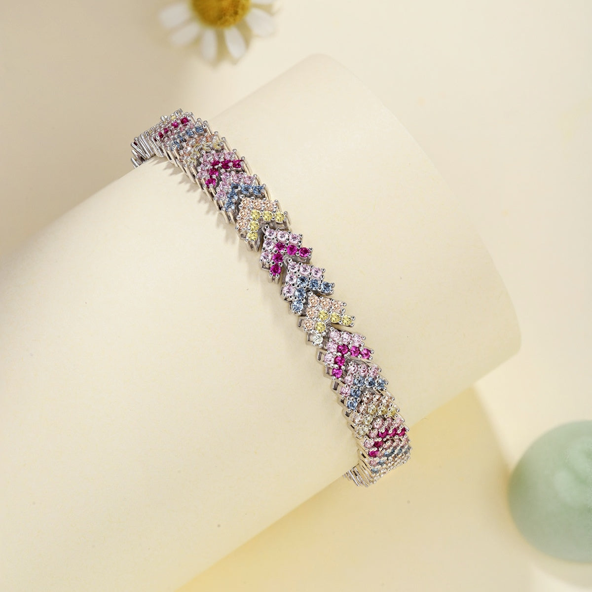[baslovejewels]Ornate Sparkling Round Cut Party Bracelet