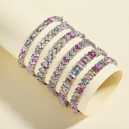[baslovejewels]Ornate Sparkling Round Cut Party Bracelet