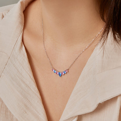 [baslovejewels]Dainty Colorful Heart Necklace