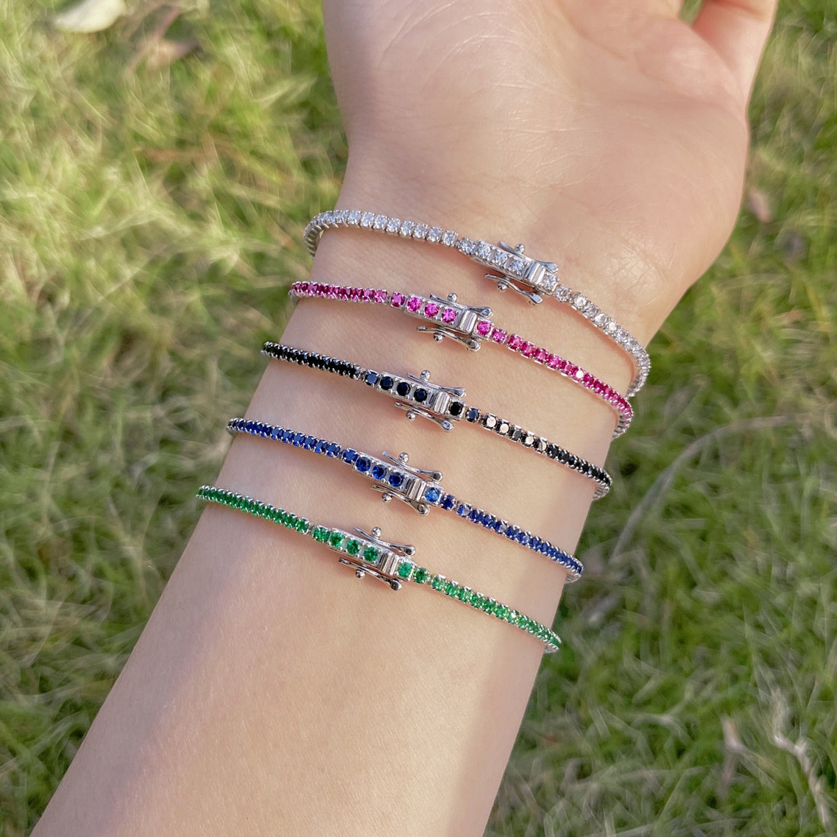 [baslovejewels]Radiant Colorful Round Cut Party Bracelet