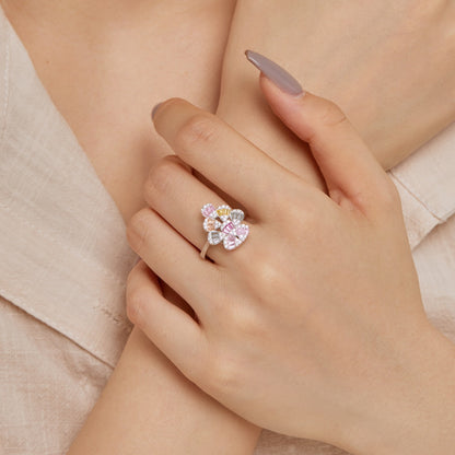 [baslovejewels]Sparkling Colorful Water Drop Shape Daily Ring