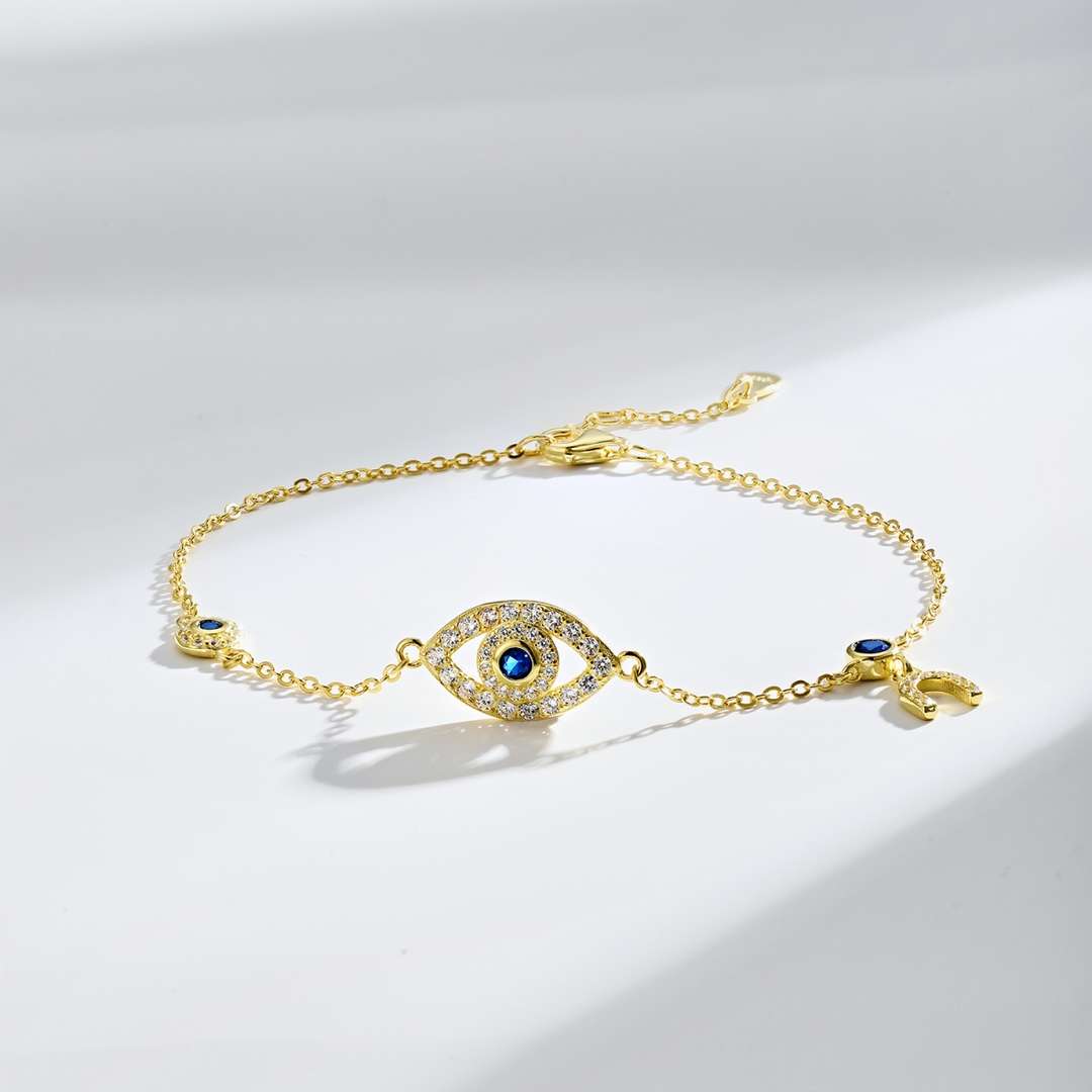 [baslovejewels]Dainty Eye Shape Necklace
