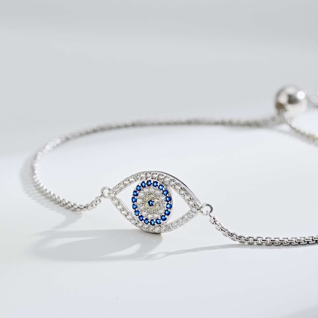 [baslovejewels]Dazzling Eye Shape Necklace