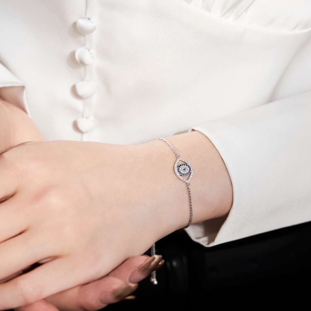 [baslovejewels]Dazzling Eye Shape Necklace