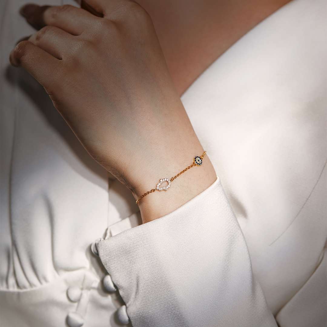 [baslovejewels]Gost Shape & Round Shape Necklace