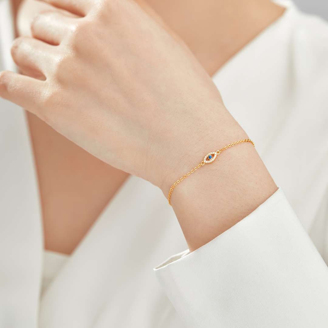 [baslovejewels]Evil Eye Shape Necklace