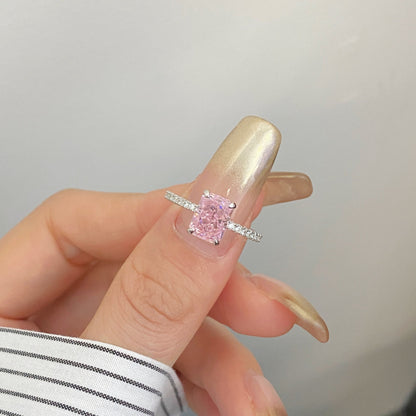 [baslovejewels]2.0 Carat Dazzling Sparkling Radiant Cut Party Ring