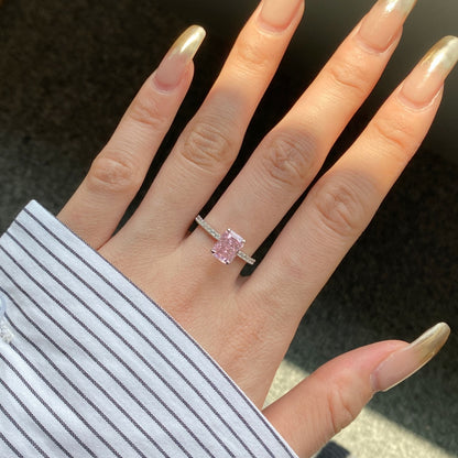 [baslovejewels]2.0 Carat Dazzling Sparkling Radiant Cut Party Ring