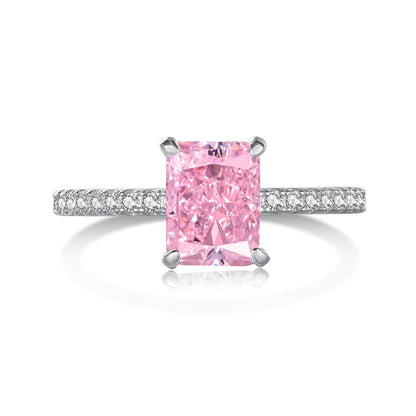 [baslovejewels]2.0 Carat Dazzling Sparkling Radiant Cut Party Ring
