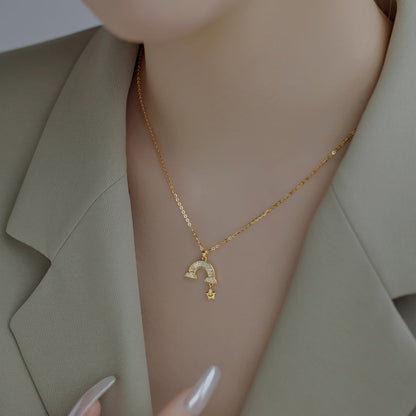 [baslovejewels]Unique Rainbow Star Necklace