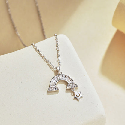 [baslovejewels]Unique Rainbow Star Necklace