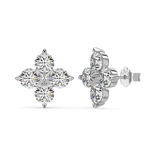 [baslovejewels]Four-Leaf Clover Eight-Pointed Star Earrings