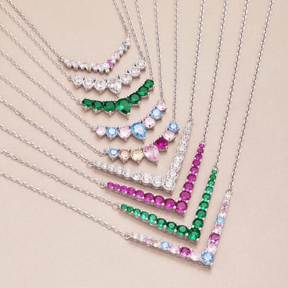 [baslovejewels]Dazzling Rainbow Necklace