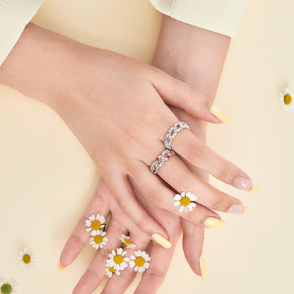 [baslovejewels]Sparkling Vibrant Emerald Cut Daily Ring