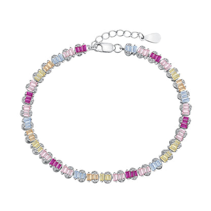 [baslovejewels]Delicate Colorful Emerald Cut Party Bracelet