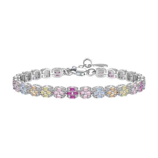 [baslovejewels]Delicate Colorful Emerald Cut Daily Bracelet
