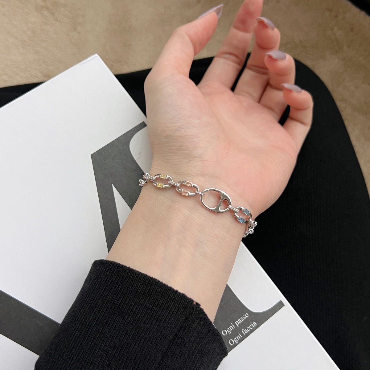 [baslovejewels]Dazzling Colorful Daily Bracelet