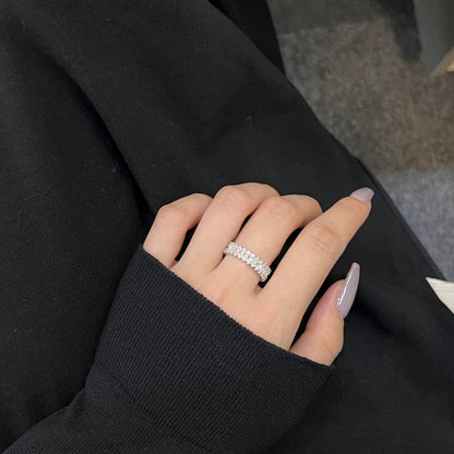 [baslovejewels]Splashy Ornate Emerald Cut Cocktail Ring