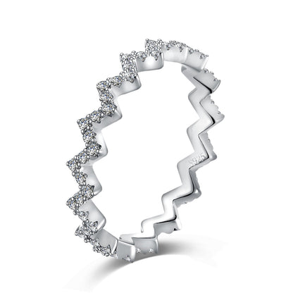 [baslovejewels]Delicate Enchanting Wave Shape Daily Ring