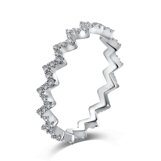 [baslovejewels]Delicate Enchanting Wave Shape Daily Ring