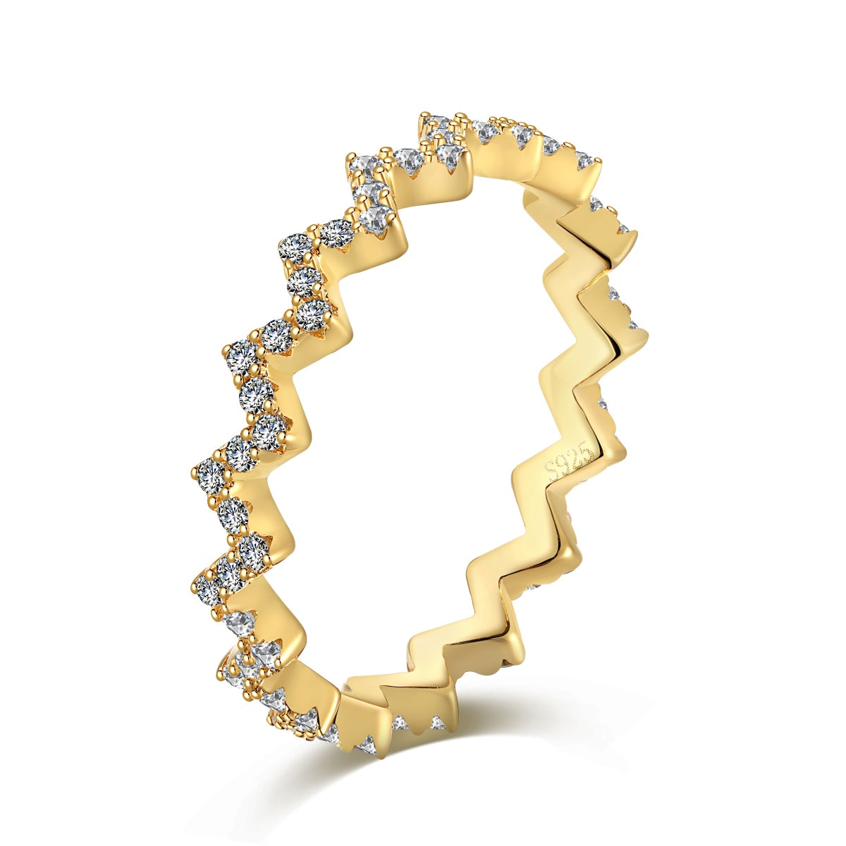 [baslovejewels]Delicate Enchanting Wave Shape Daily Ring