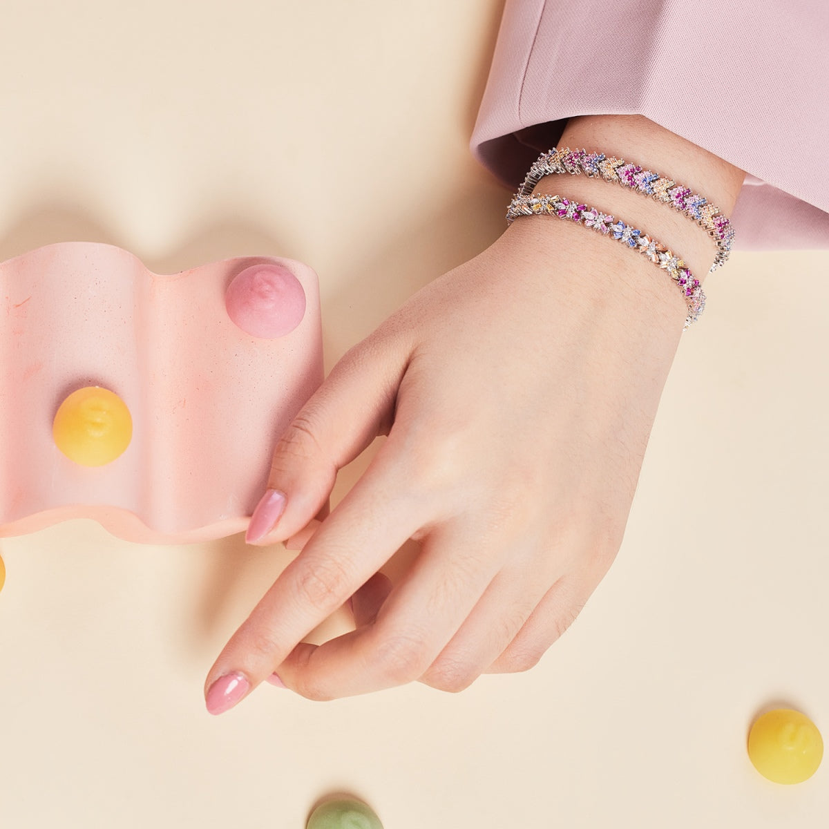 [baslovejewels]Ornate Sparkling Round Cut Party Bracelet