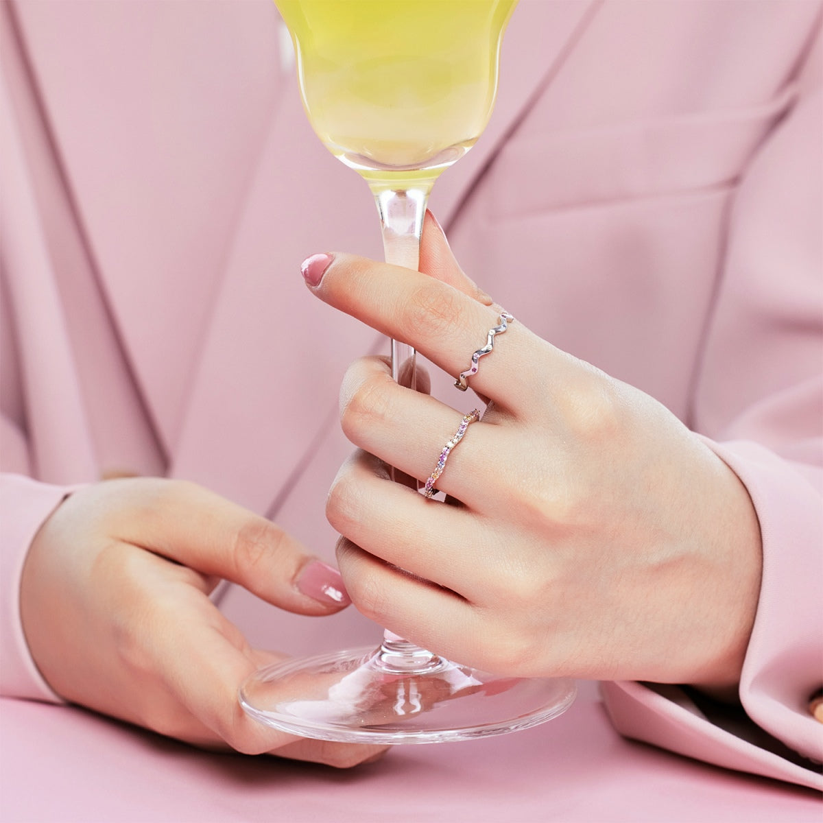 [baslovejewels]Dainty Colorful Round Cut Party Ring