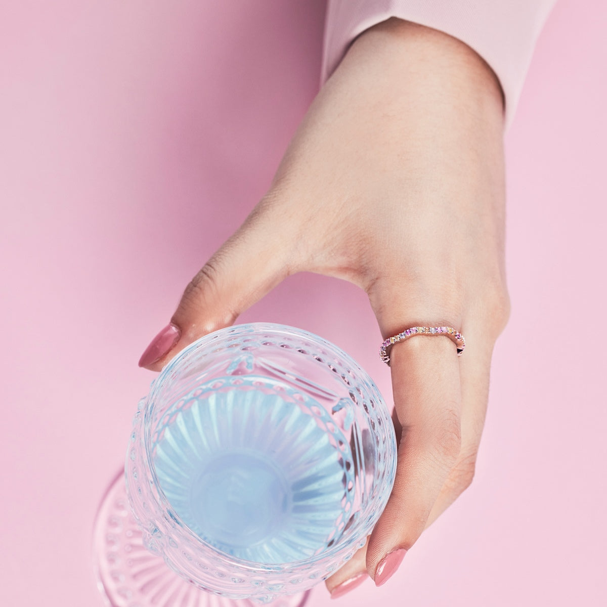 [baslovejewels]Dainty Colorful Round Cut Party Ring