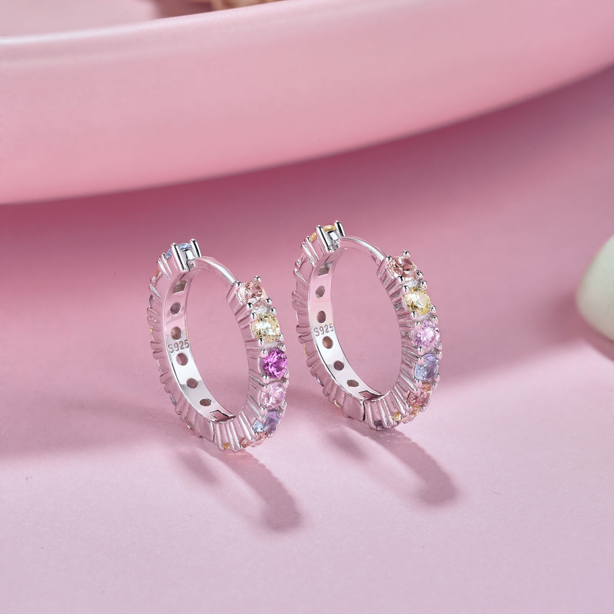 [baslovejewels]Radiant Colorful Round Cut Earrings