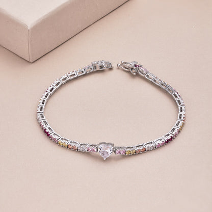 [baslovejewels]Delicate Romantic Heart Shape Lover Bracelet