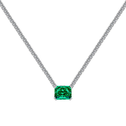 [baslovejewels]4.0 Carat Elegant Radiant Cut Necklace