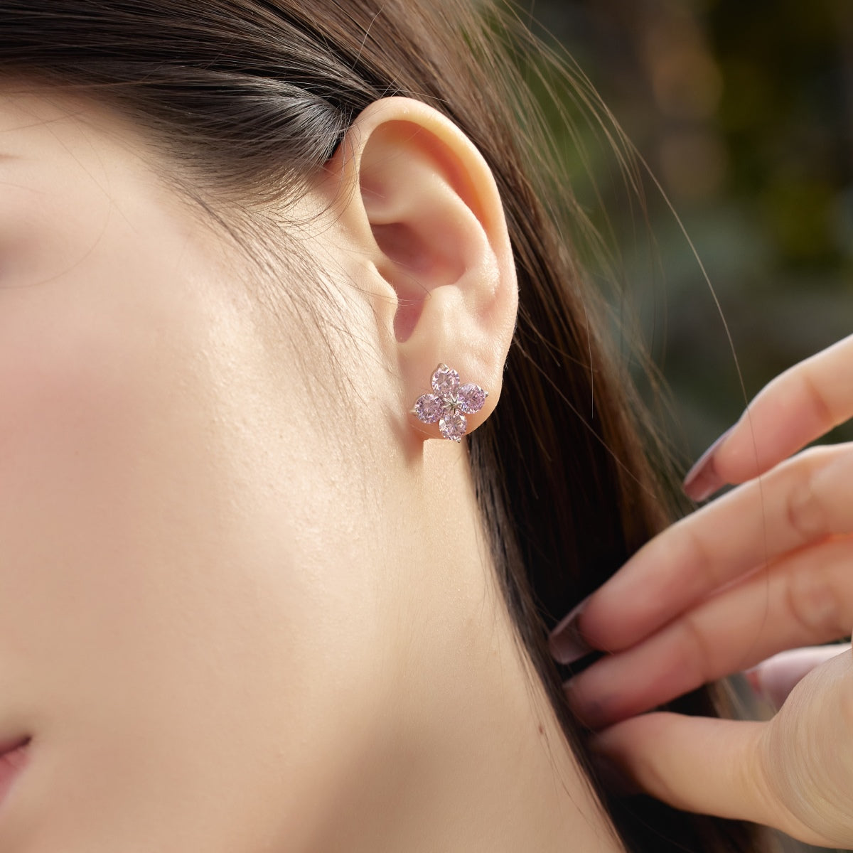 [baslovejewels]Four-Leaf Clover Eight-Pointed Star Earrings