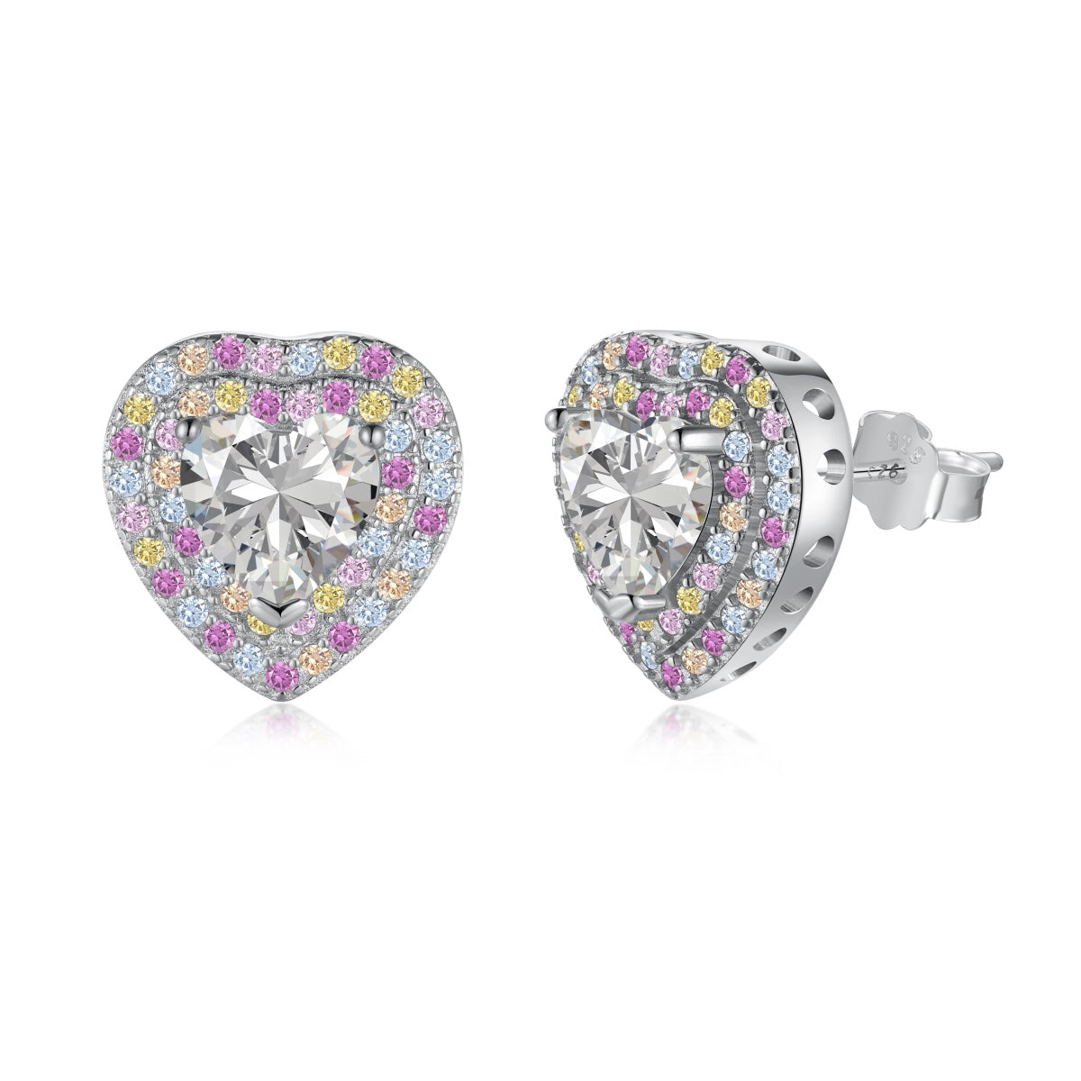 [baslovejewels]Dazzling Heart Shape Lover Earrings