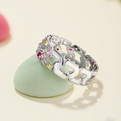 [baslovejewels]Sparkling Vibrant Emerald Cut Daily Ring