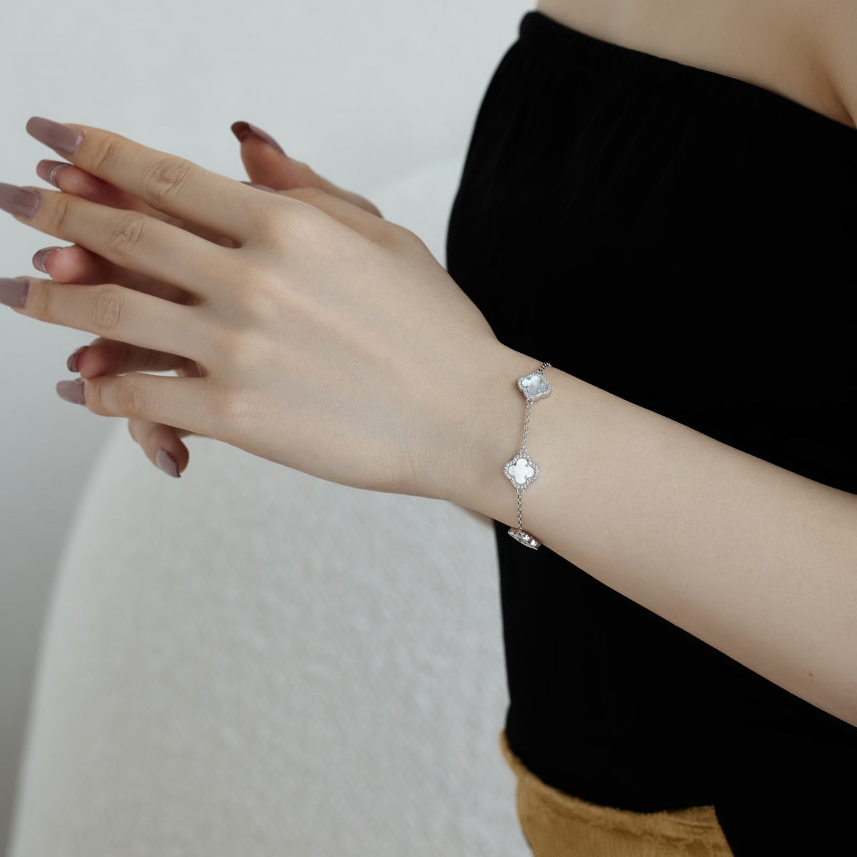 [baslovejewels]Four-Leaf Clover Exquisite Bracelet