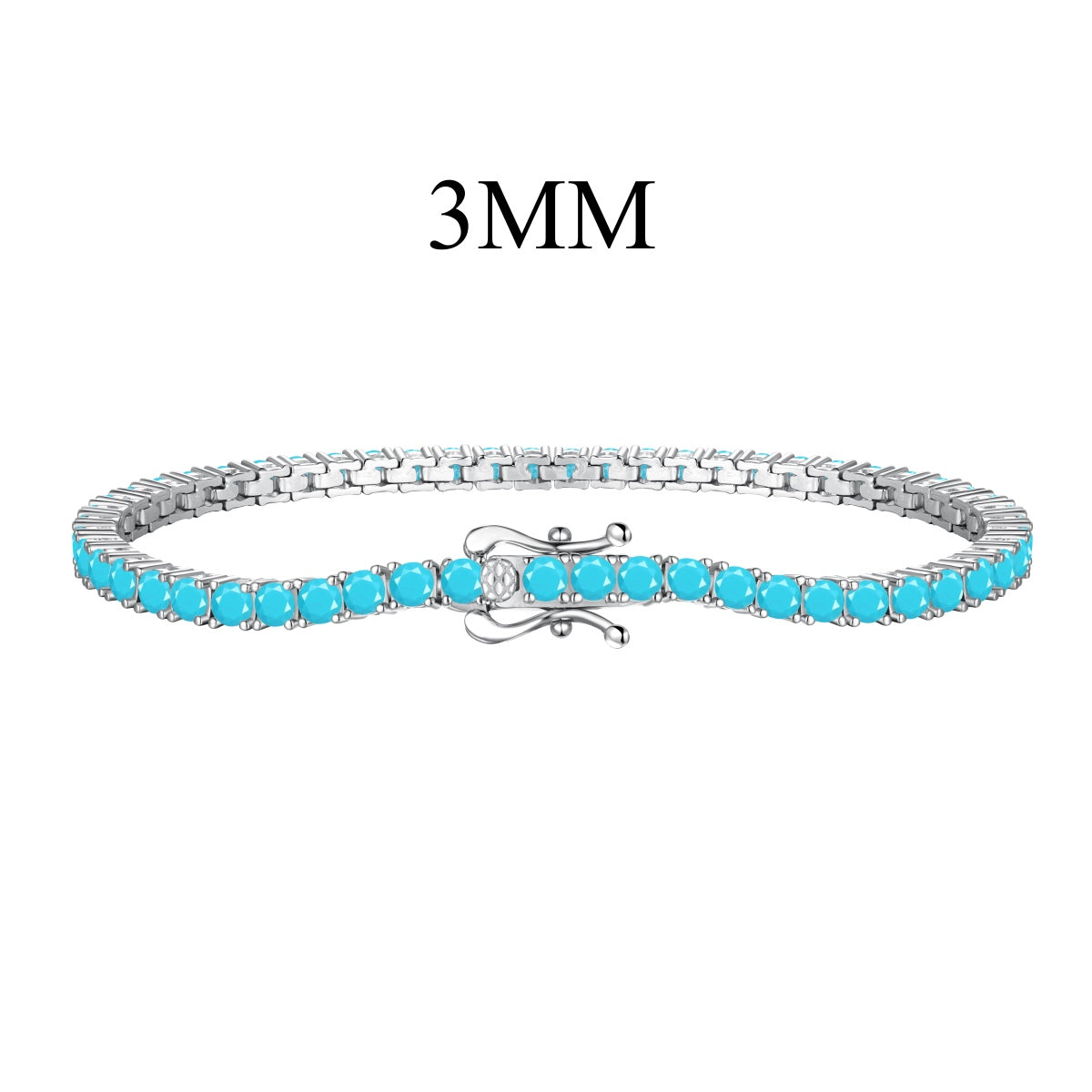 [baslovejewels]Dainty Charming Round Cut Tennis Bracelet