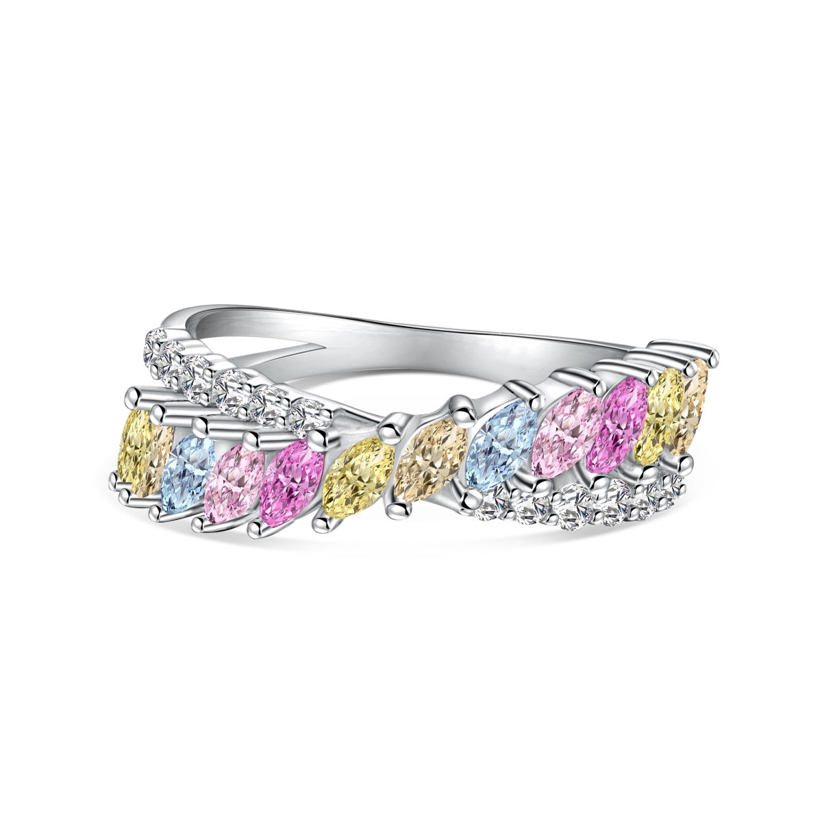 [baslovejewels]Unique Colorful Marquise Cut Daily Ring