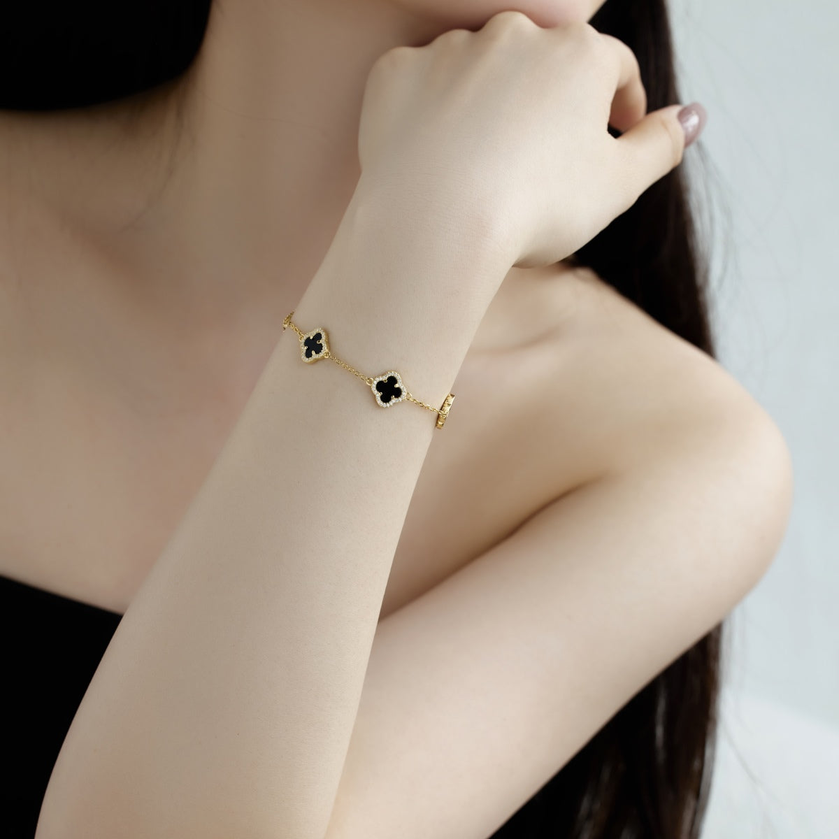 [baslovejewels]Four-Leaf Clover Exquisite Bracelet