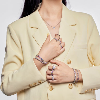 [baslovejewels]Splashy Ornate Emerald Cut Cocktail Ring