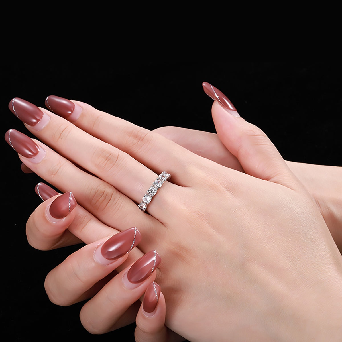 [baslovejewels]Eternity Round Cut Tennis Ring