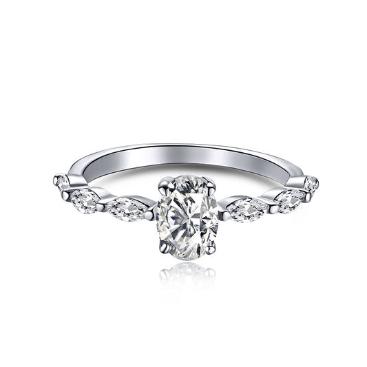[baslovejewels]0.75 Carat Luxurious Vibrant Elongated Cushion Cut Daily Ring