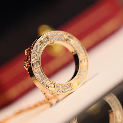 [baslovejewels]LOVE NECKLACE ADJUSTABLE ROSE GOLD