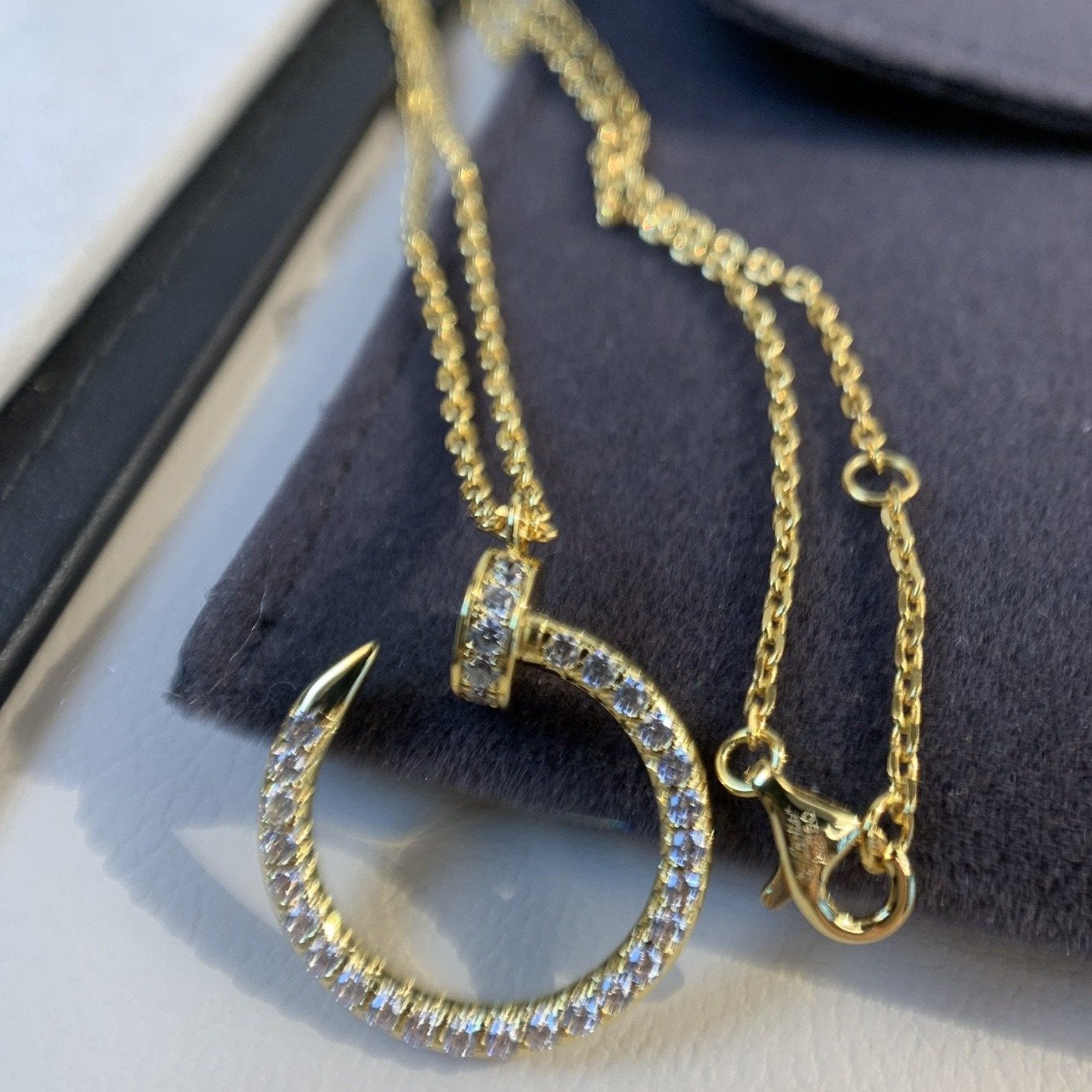 [baslovejewels]JUSTE NECKLACE GOLD DIAMONDS