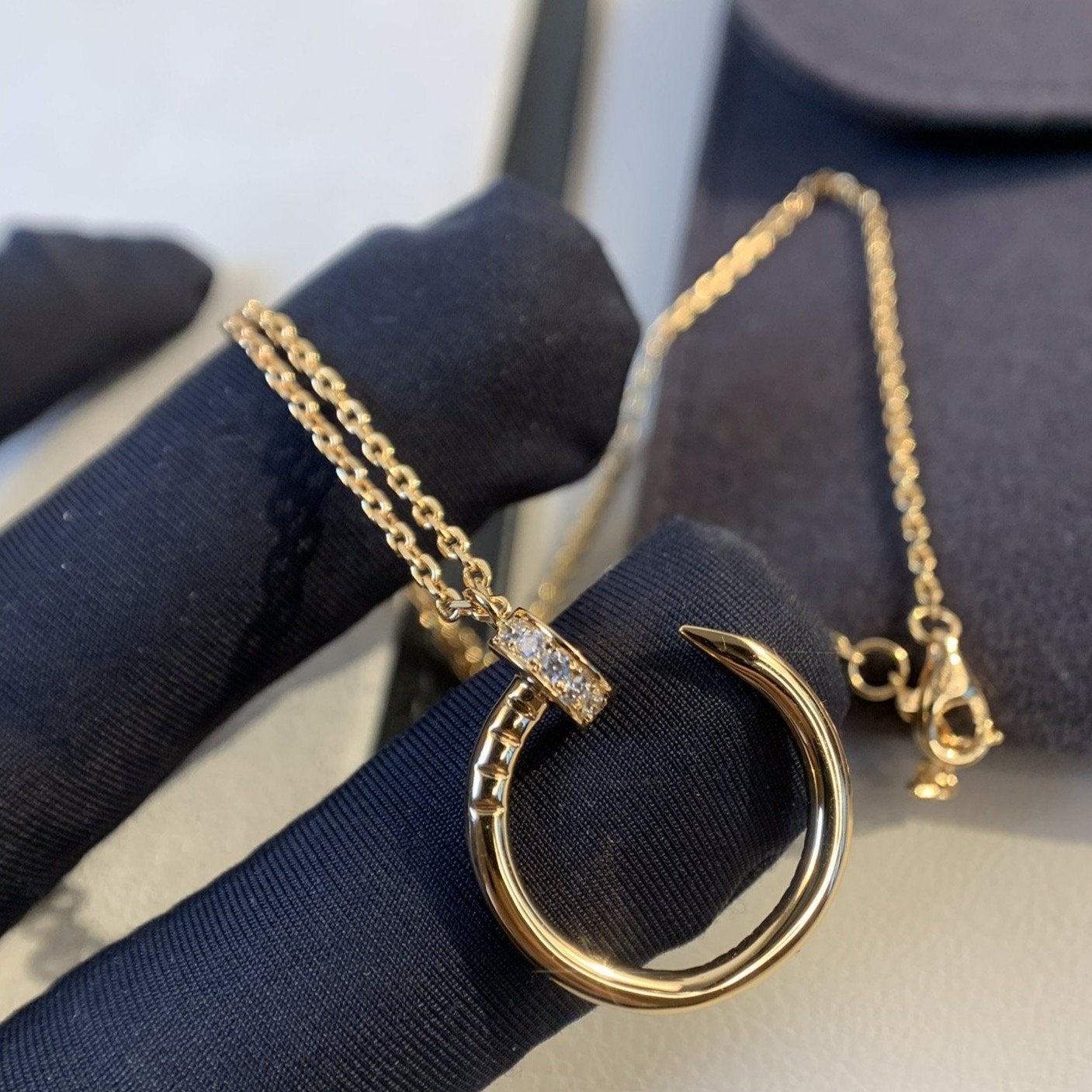 [baslovejewels]JUSTE NECKLACE PINK GOLD DIAMONDS