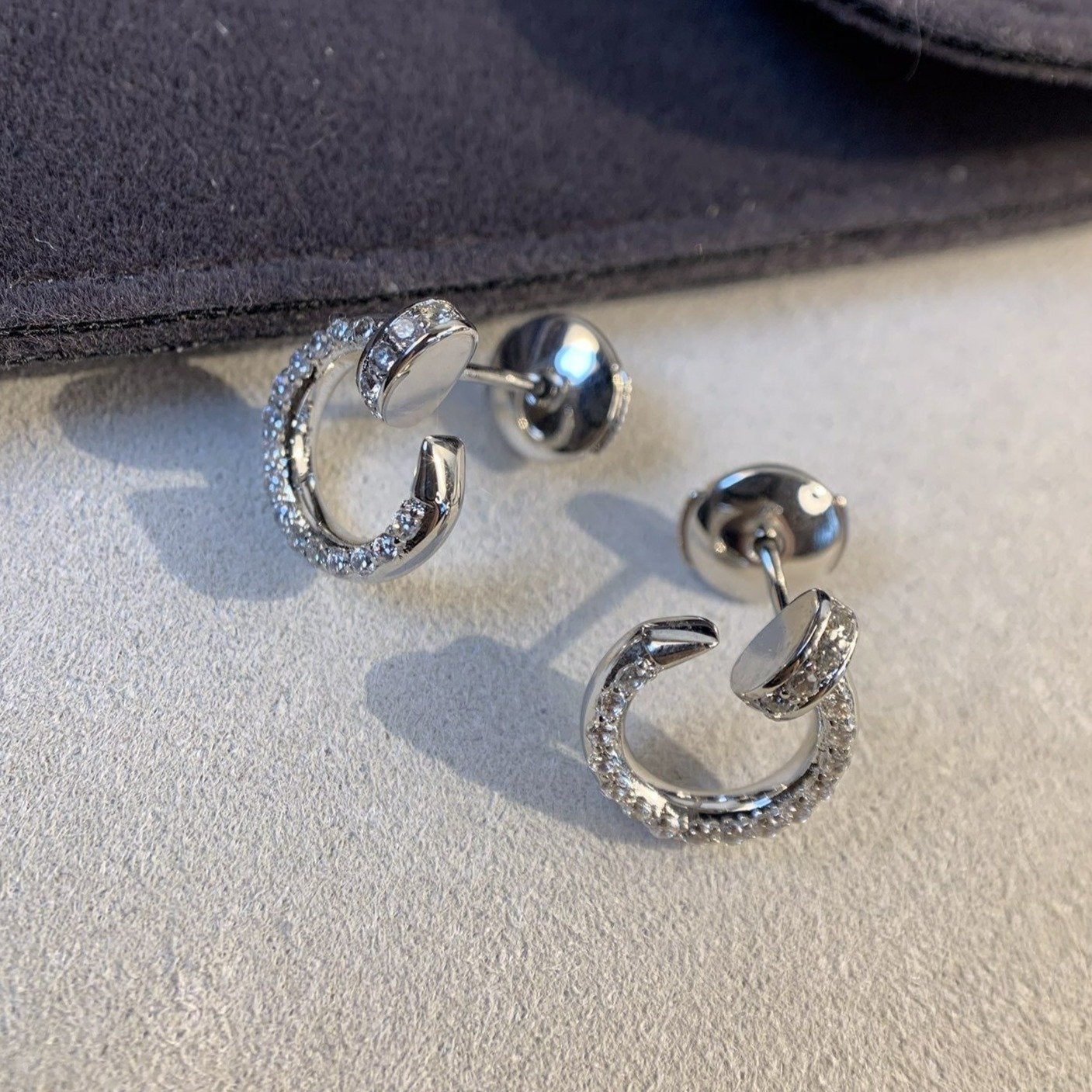 [baslovejewels]JUSTE EARRINGS SILVER DIAMONDS