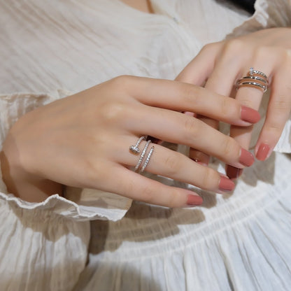 [baslovejewels]JUSTE RING 1.8MM SILVER DOUBLE ROW DIAMONDS