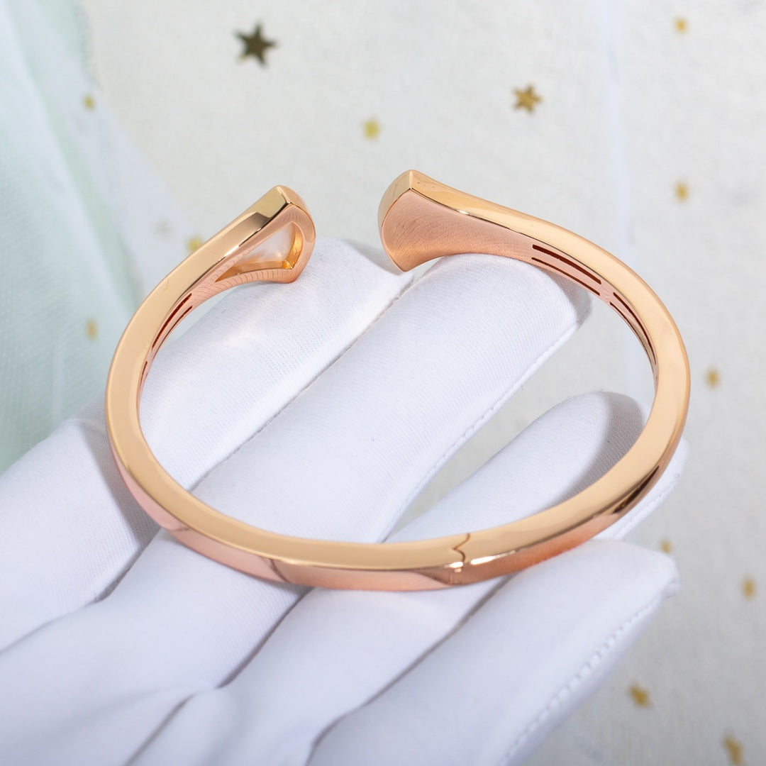 [baslovejewels]DREAM BRACELET OPEN PINK GOLD MOP DIAMOND