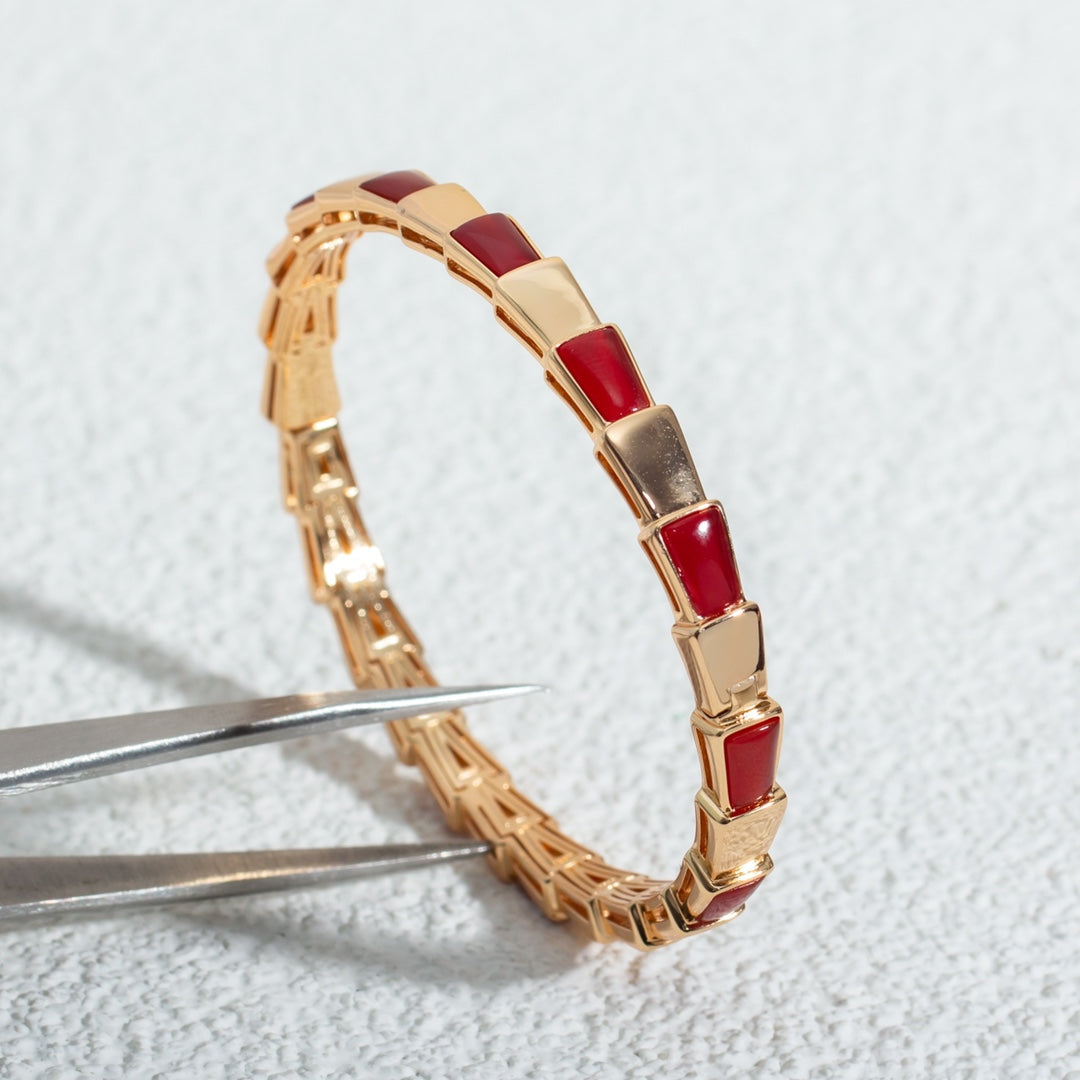 [baslovejewels]SERPENTI BRACELET PINK GOLD RUBELLITE