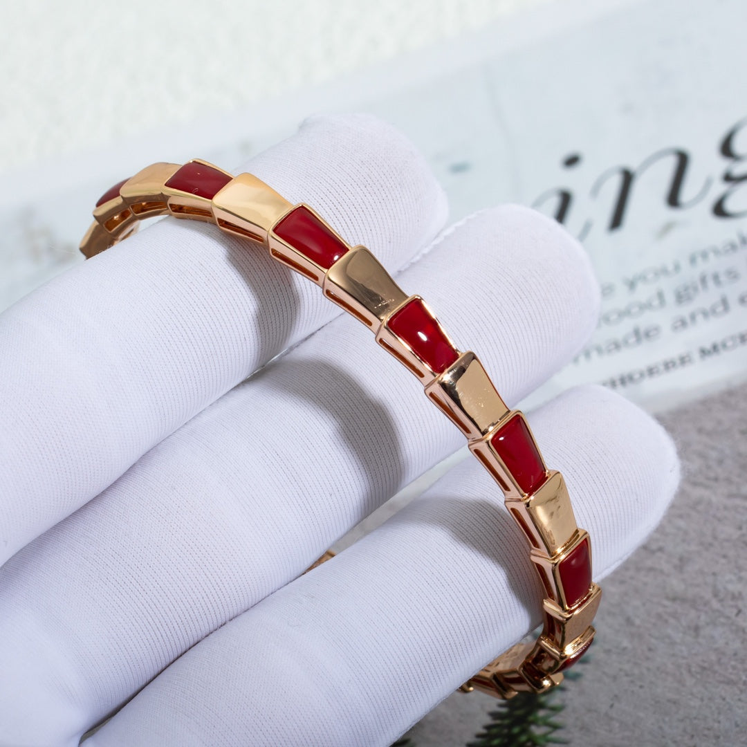 [baslovejewels]SERPENTI BRACELET PINK GOLD RUBELLITE